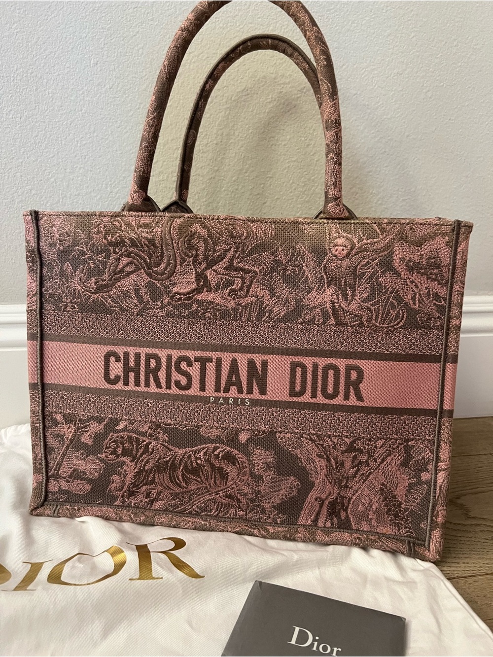 Christian Dior Limited Edition Medium "Capri" Dioriviera Toile De Jouy Book Tote